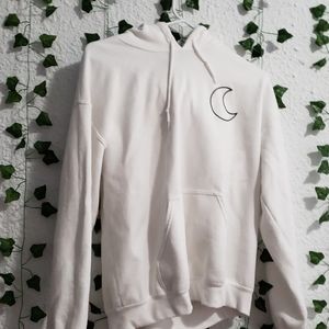 White Printed Hoodie